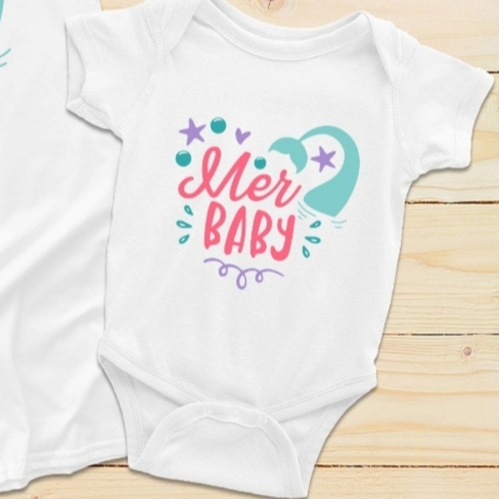 BRAND NEW • MER BABY ONESIE
